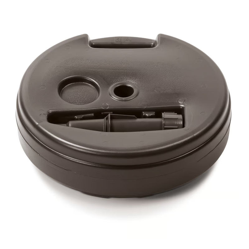 Deuba® Paraplubak Pflanzkübel in Anthrazit im Polyrotan-Look, rund, Durchmesser: 39 cm - Bild 3