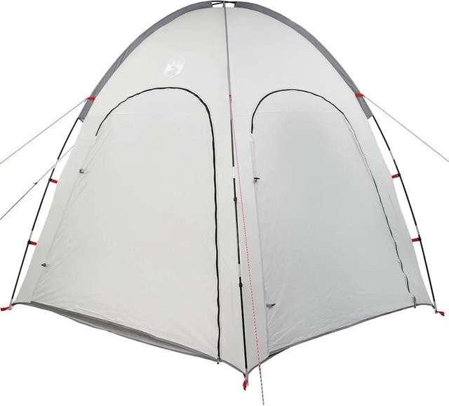 vidaXL Poolzelt mit Dach in Grau aus Polyester in Kuppelform, B/T/H: 366 x 305 x 231 cm - Bild 1