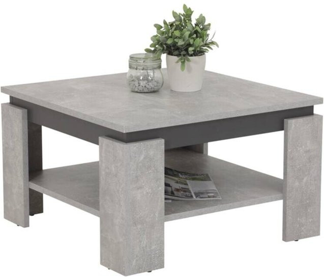 Couchtisch Tim III von Hela in Anthrazit mit moderner Betonoptik, B/H/T: 86 x 41 x 68 cm - Bild 1