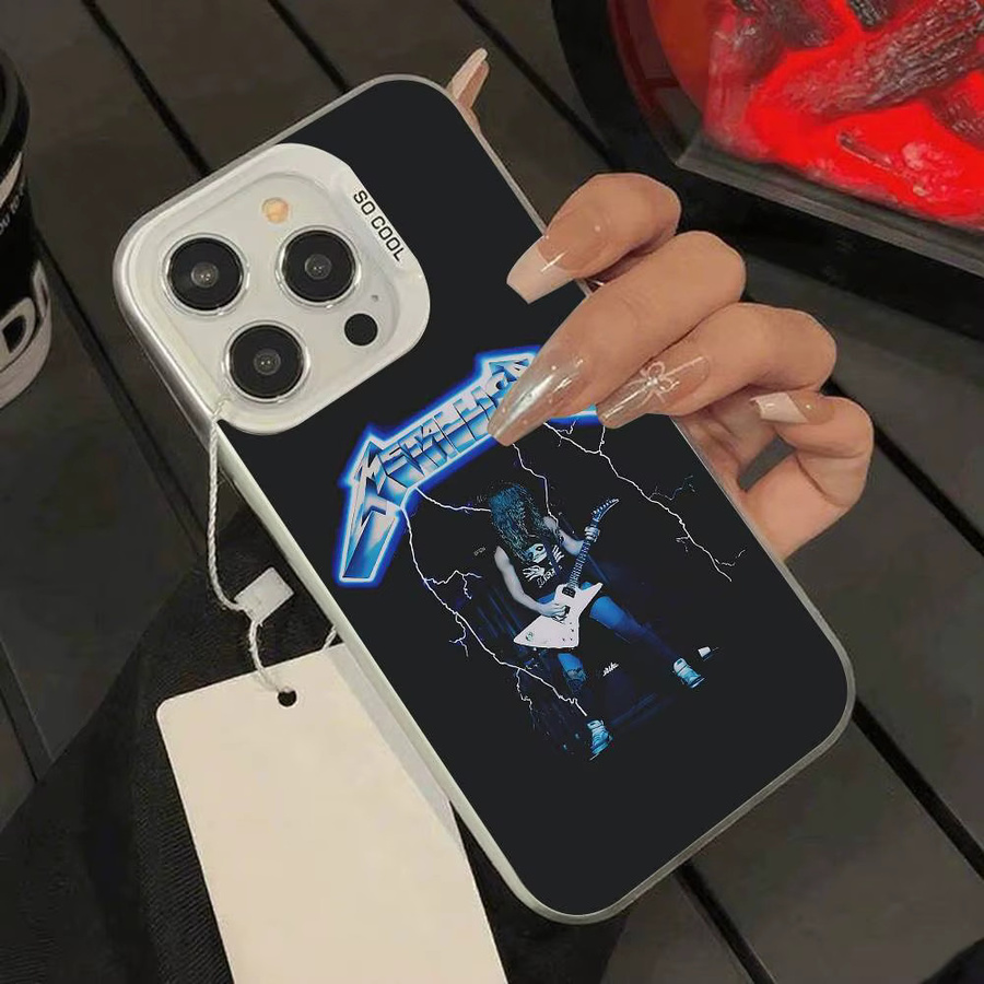 Stoßfeste Metallica M-Metall Handyhülle für Apple iPhone 11 bis 17 Pro Max Plus in Silber und Schwarz - Bild 5