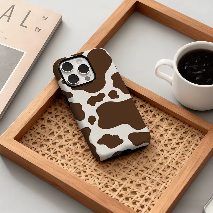 Handyhülle mit Kuh-Druck für iPhone 17 16 15 14 13 12 Pro Max Plus mit doppelschichtiger Rückseite von Potdemiel - Bild 3