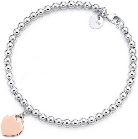 Yiran pet products Armband Charm, 925 Silber, Herz-Form, Damen, 21cm - Bild 1