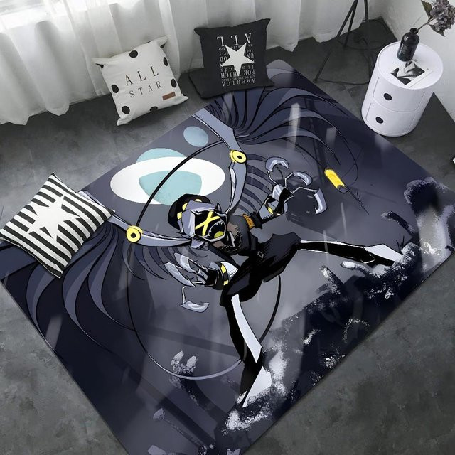 Karpetti Murder Drones Fußmatte im nordischen Stil, Schwarz, B/T: 80 x 50 cm - Bild 1