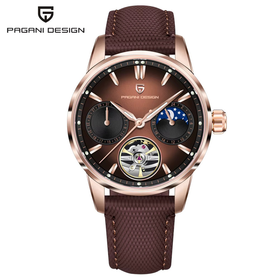 PAGANI DESIGN Armbanduhr Automatik, Edelstahl, Blau, Saphirglas, Herren - Bild 7