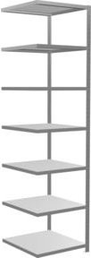 Schulte Anbauregal Steckregal MULTIplus250, verzinkt, grau/silber, 7 Fachböden, B/T/H: 300 x 75 x 80 cm - Bild 1