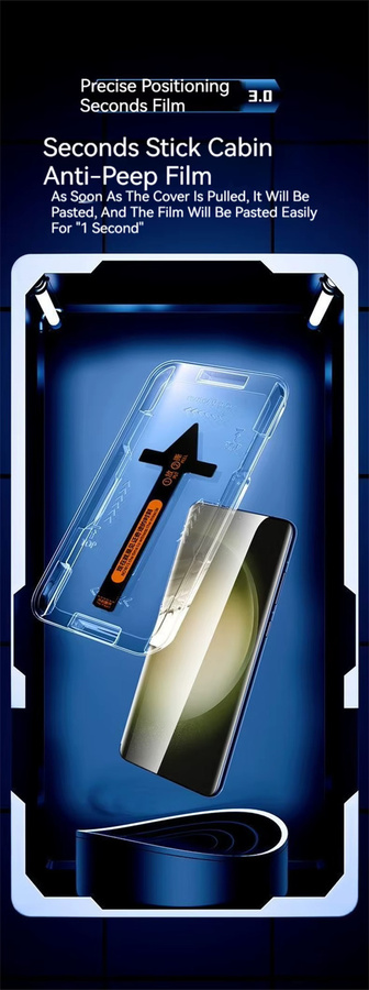 Samsung Panzerglas Displayschutzfolie mit Sichtschutz für Galaxy S26 Ultra, S25 Edge, S24 Ultra, S23+, S22+, S21+ in Transparent - Bild 3