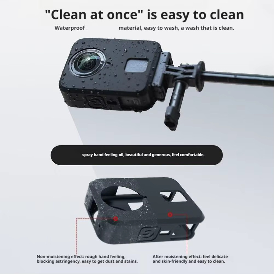 DJI OSMO 360 Silikon Schutzhülle in Schwarz, kratzfest und stoßfest - Bild 4
