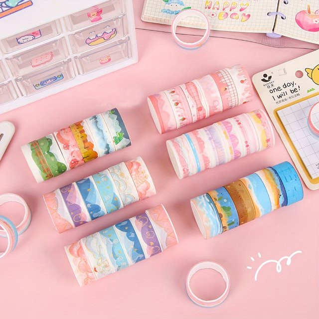 6 DIY Diamant Malerei Masking Tape Klebeband in verschiedenen Mustern, Mehrfarbig - Bild 1