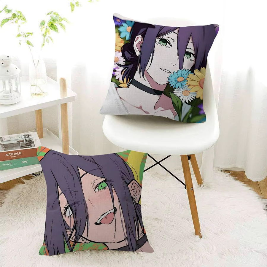 Anime Chainsaw Man Reze Arc Kissenbezug für dein Sofa und Wohnzimmer, Mehrfarbig - Bild 2