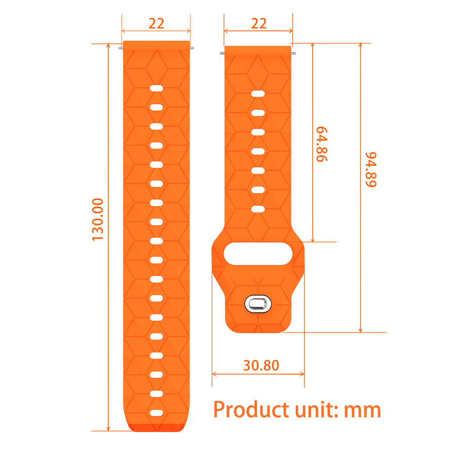Uhrenarmband Kautschuk, 22 mm, Samsung Galaxy Watch 3, Gear S3 Classic, Unisex - Bild 5