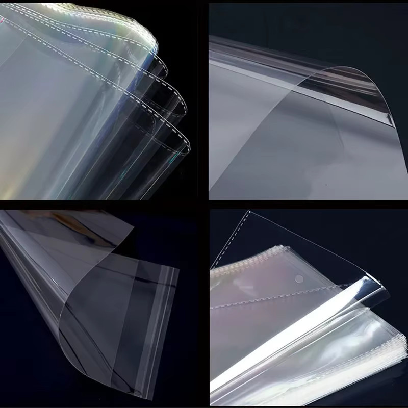 100 Stück transparente selbstklebende Plastiktüten aus Kunststoff zum Verschließen von Beuteln für Schmuck, Süßigkeiten oder Stifte - Bild 1