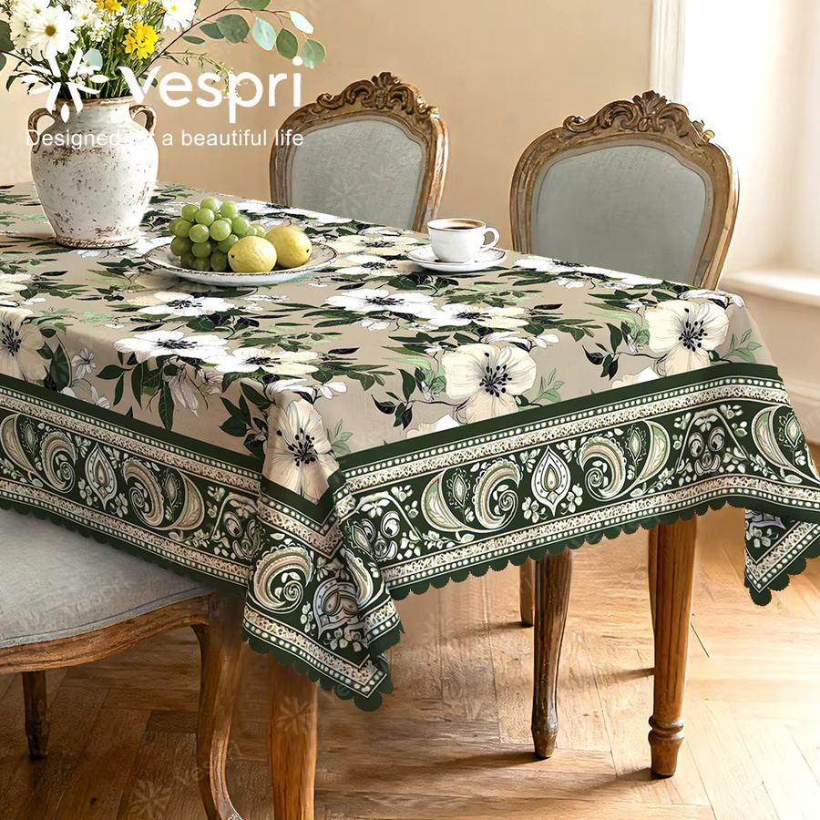 Vespri Frühlingstischdecke mit Blumenmuster und Paisley-Design in Pastellfarben für runde, rechteckige und ovale Tische - Bild 2