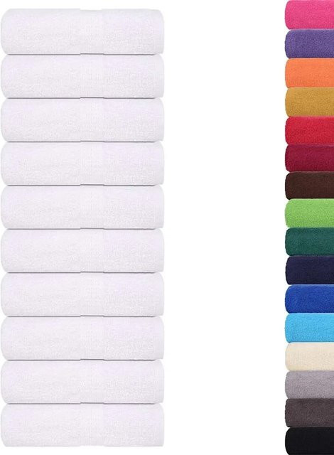 vidaXL Waschhandtücher FROGN, 50 Stück, Weiß, 100% Baumwolle, B/H: 30 x 30 cm - Bild 1