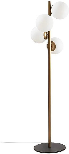 Opviq Stehlampe Gold aus Metall und Glas mit 4 E27 Fassungen B/T/H: 32 x 32 x 130 cm - Bild 1