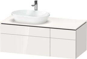 Duravit L-Cube Waschtischunterschrank in Weiß Hochglanz, Wandmontage, B/T/H: 122 x 55 x 48,2 cm - Bild 1