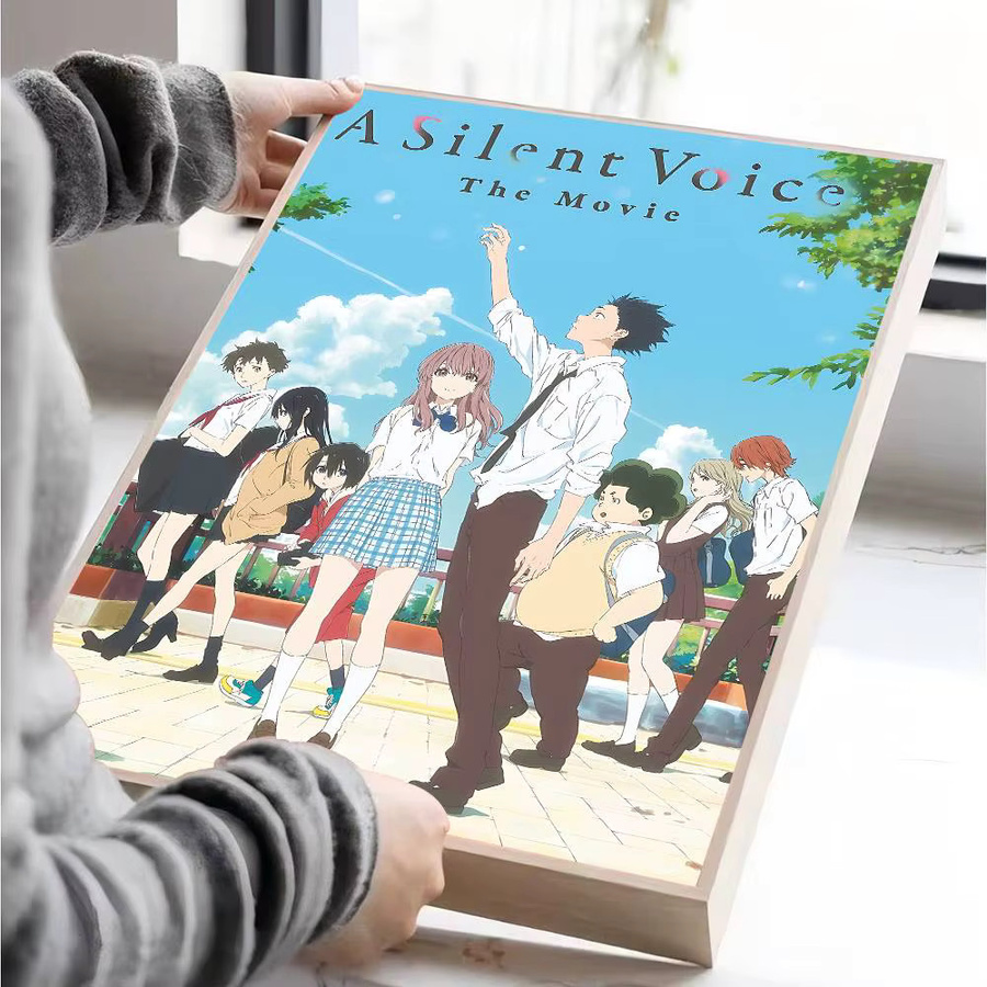 Beast Kingdom A Silent Voice Anime Film Klebeposter Vintage Wanddeko Mehrfarbig B: 15,0 cm, H: 15,0 cm - Bild 5