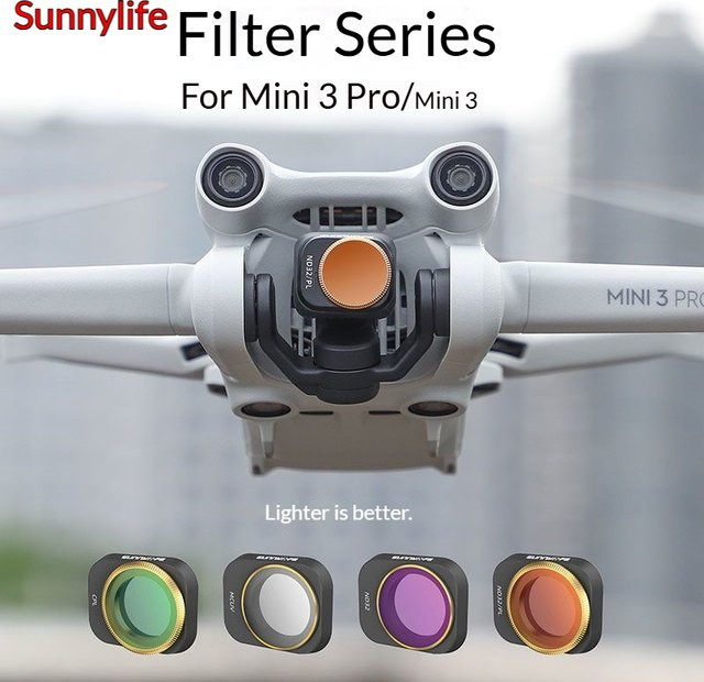 Sunnylife ND-Filterset für DJI Mini 3 und Mini 3 Pro, 6-teiliges Zubehörset mit MCUV, CPL, ND4, ND8, ND16 und ND3 - Bild 1