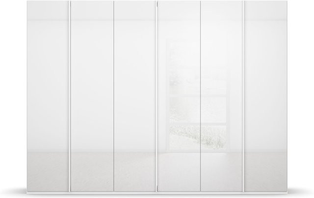 Kleiderschrank HARPER ROYAN in Weiß mit Glastüren, Spiegel und Soft-Close-Funktion, B/T/H: 300 x 60 x 223 cm - Bild 1