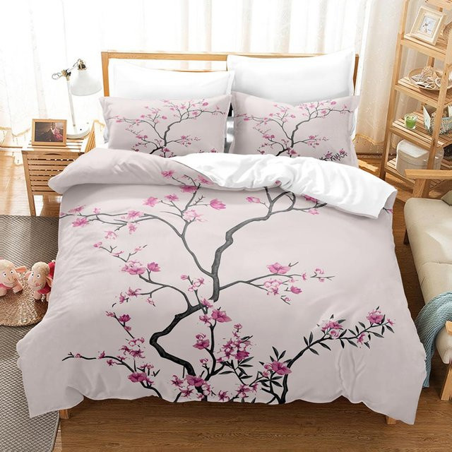 Buntes Blumenbettwäsche-Set von Your Warm Home mit floralem Design aus Polyester, B/H: 135 x 200 cm - Bild 1