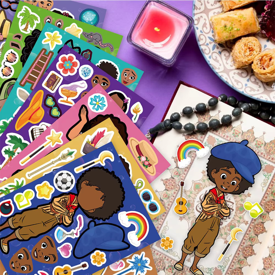 Disney Encanto Make-a-Face Puzzle-Aufkleber, DIY Sticker-Set, 8/16 Blatt - Bild 6