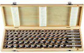 Projahn Schlangenbohrer-Set aus CV-Stahl, 6-teilig, Durchmesser: 10 mm, 12 mm, 14 mm, 16 mm, 18 mm, 20 mm, in Holzkassette, mehrfarbig - Bild 1