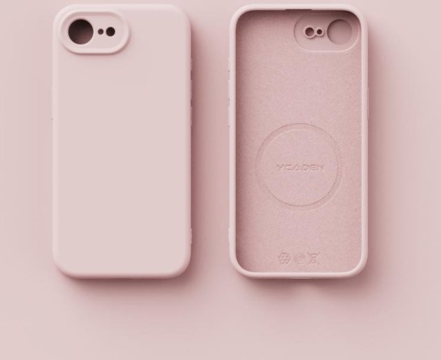 Magnetische Silikon-Handyhülle mit matter Abdeckung für Apple iPhone 17 Pro, 17 Air, 16 Pro Max, 16 Plus, 14, 13, 12 in Pink - Bild 1