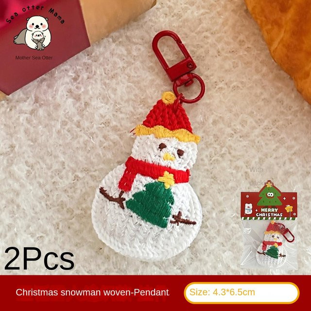 Weihnachtsdekoration Webanhänger, Weihnachtsmann, Mädchen, brown - Bild 1