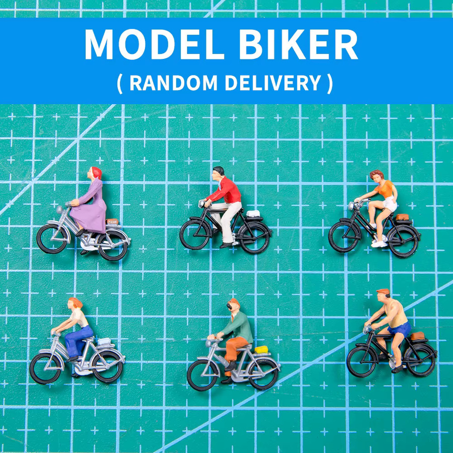 TERAYSUN Miniatur-Radfahrer-Fahrerfiguren, Modell, 1:87 (Spur H0), Kunststoff, Bunt / Mehrfarbig - Bild 3