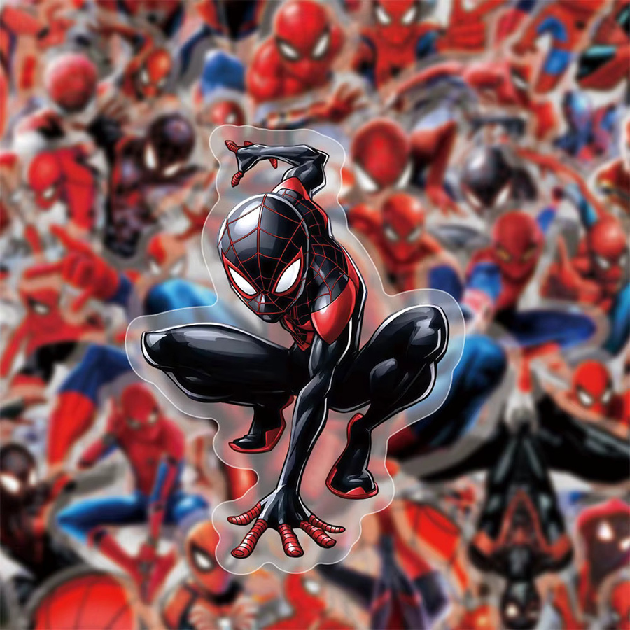 Marvel Spider-Man Cartoon-Aufkleber, transparent, bunt, 10-teiliges Set - Bild 3