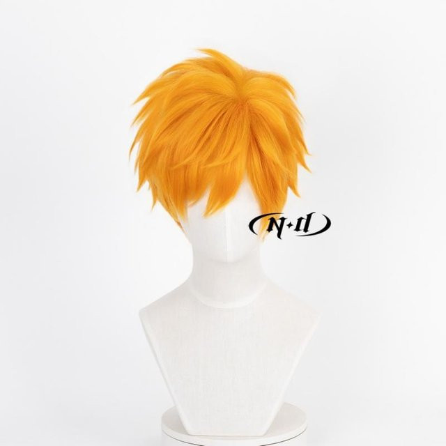 ND Ichigo Kurosaki Cosplay Perücke, Orange, Hitzebeständig - Bild 1