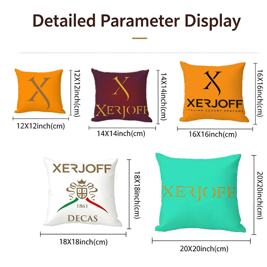 Xerjoff Kissenbezug-Set 4-teilig in Weiß mit Grafik-Design zur dekorativen Heimdekoration - Bild 3