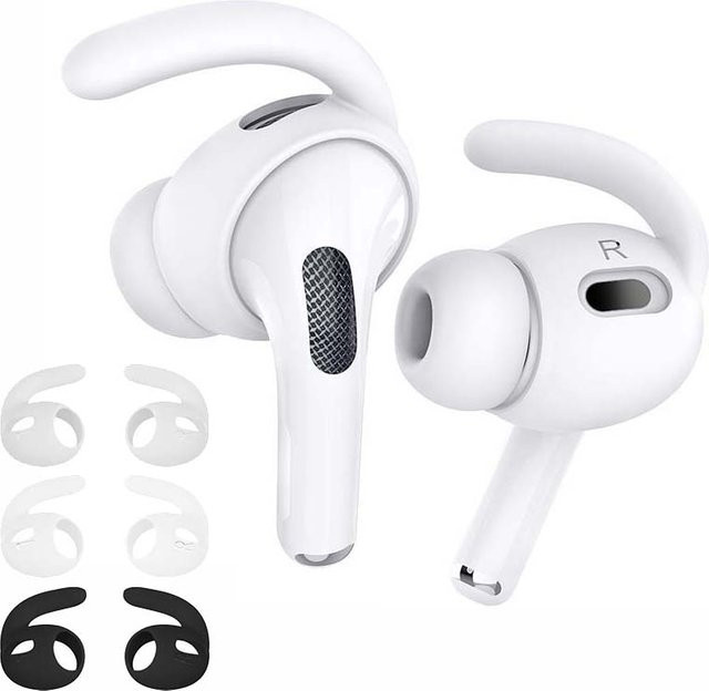 3 Paar Silikon Ohrpolster für Apple AirPods Pro 2 in Schwarz und Weiß - Bild 1