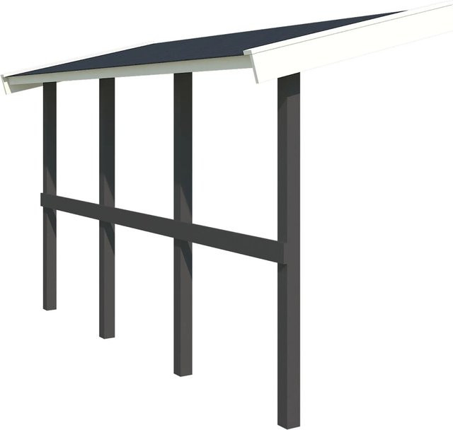 Lasita Maja Schleppdach Grau B/T: 280 x 90 cm - Bild 1