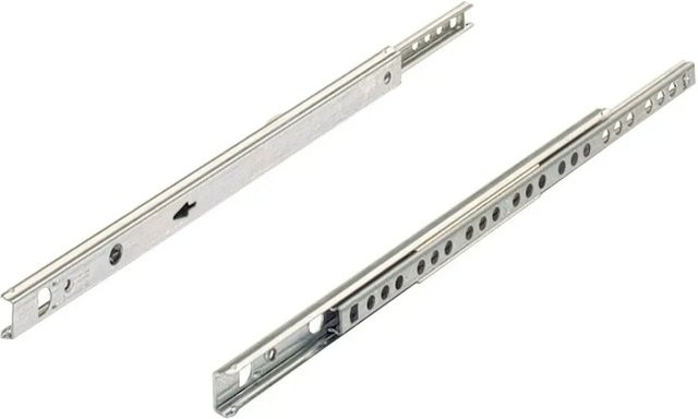 Hettich Kugelteilauszug für Schubkästen aus Stahl in Silber mit 17 mm Nut und einer Länge von 185 mm bis 305 mm - Bild 1