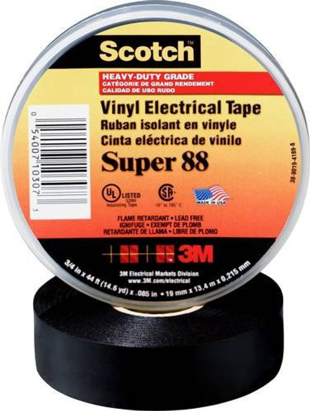 Scotch Super88 Isolierband Schwarz 38 mm Breite x 33 m Länge - Bild 2
