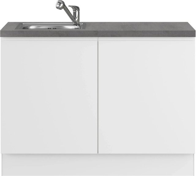 Impuls Küchen Hauswirtschaftsmodul HWR4120H2 in Weiß mit Soft-Close-Türen, Breite: 120 cm - Bild 1