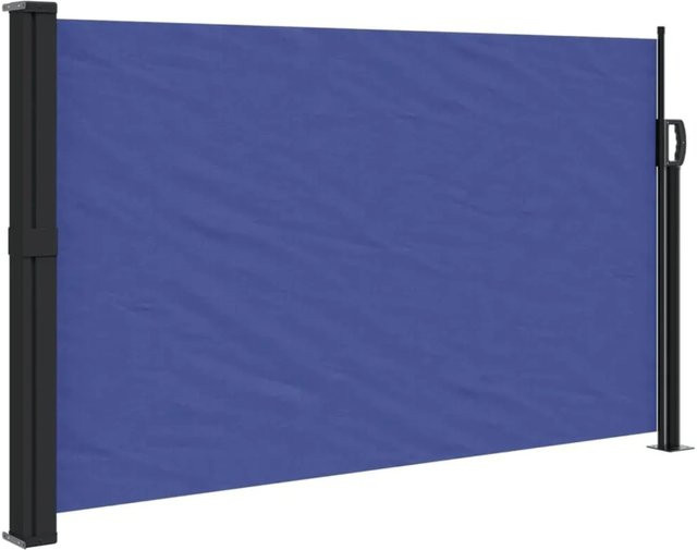 Furnicato Seitenmarkise ausziehbar Blau aus Polyester, B/H: 600 x 120 cm - Bild 1