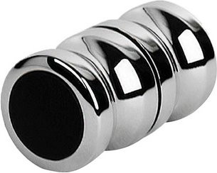 Schulte Puffergriff für Duschkabinen in Chrom-Optik, Farbe: Silber - Bild 1
