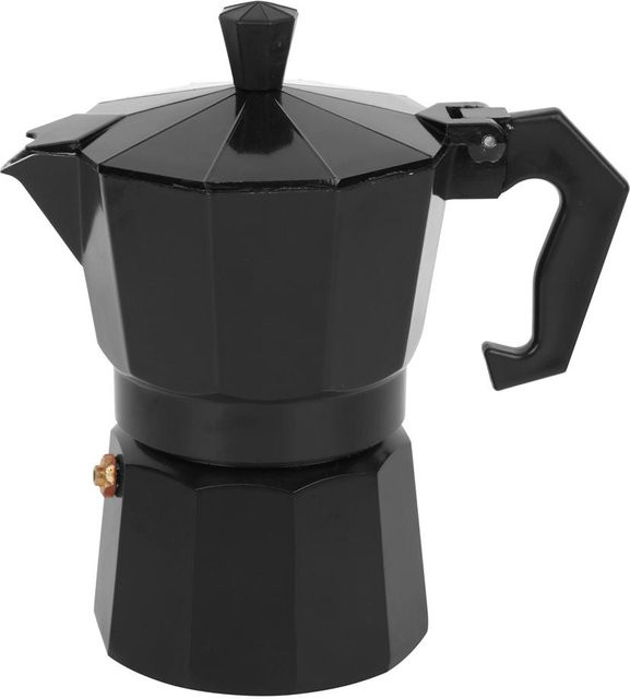 CosyHome Moka Kanne aus Aluminium für Kaffee, 300 ml, Schwarz - Bild 1