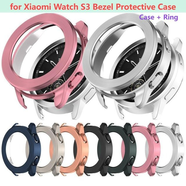 Xiaomi Watch S3 Schutzhülle, TPU-Gehäuse, PC-Lünette, pink, multicolour - Bild 1