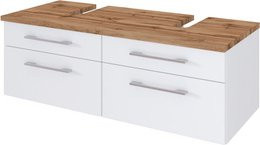 HELD MÖBEL Waschtischunterschrank Davos in Weiss, modern und wandmontiert, Breite: 120 cm, Höhe: 41 cm, Tiefe: 47 cm - Bild 1