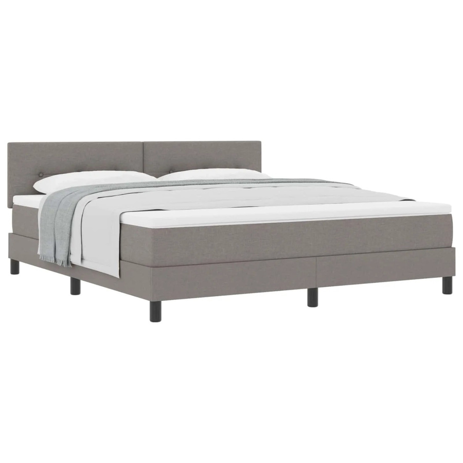 vidaXL Boxspringbett Hybrid mit Matratze in Taupe, B/T: 180 x 200 cm - Bild 2