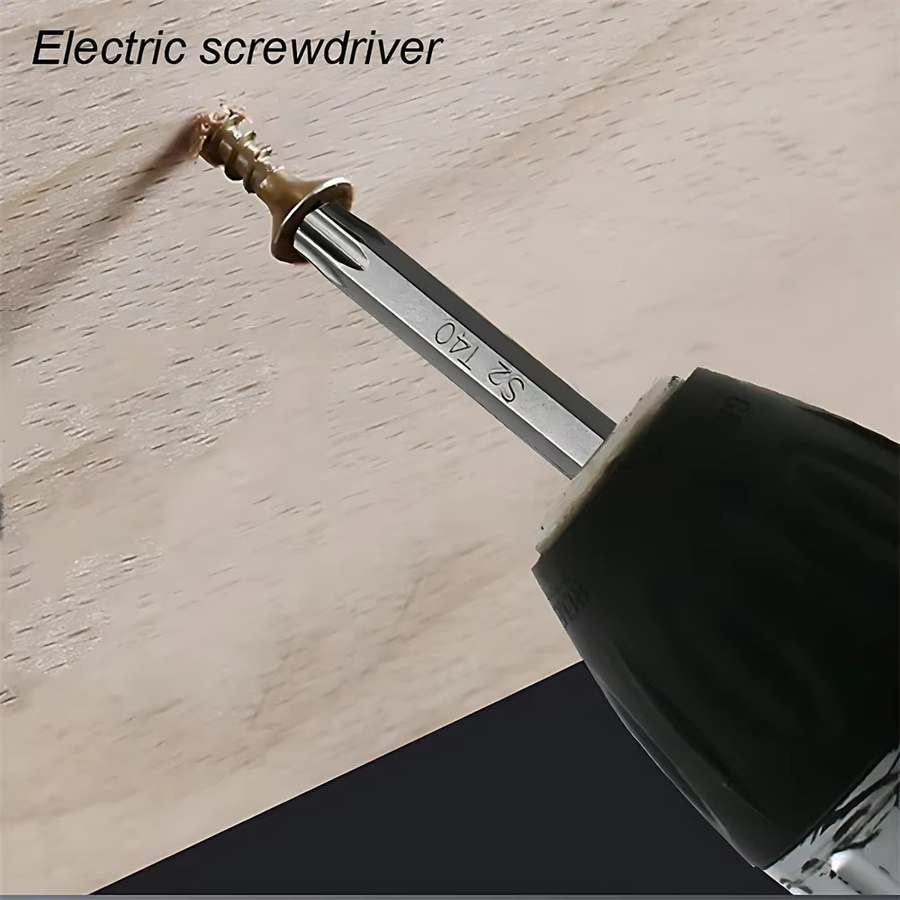 KRIOCY Magnetisches Torx-Schraubendreher-Set in Silber, extra lange Sternbohrer-Bits mit 1/4 Zoll Sechskant für Drehwerkzeuge - Bild 2