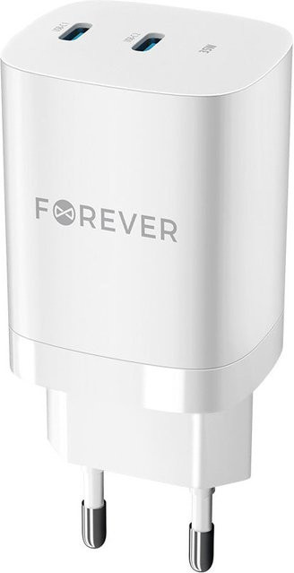 Netzladegerät Forever TC-05-35CC mit 35W und 2 x USB-C in Weiß - Bild 1