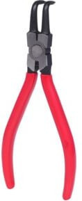 KS Tools Innen-Sicherungszange abgewinkelt aus Chrom-Vanadium in Rot, Länge: 160 mm - Bild 1