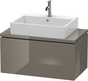 Duravit Waschtischunterschrank Compact L-Cube in Flachgrau Hochglanz mit einer Auszug, Wandmontage, B/H/T: 82 x 47,7 x 40 cm - Bild 1
