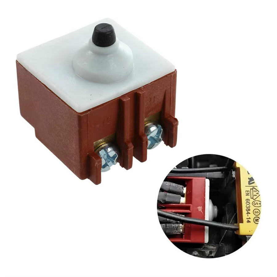 Ersatzschalter für Bosch Winkelschleifer GWS 6710-100, DPST Schalter, 250V 6A / 125V 12A, Rot - Bild 2