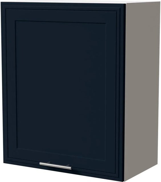 Feldmann-Wohnen Hängeschrank Salo W2/60 Küchenschrank in Weiß und Indigo Matt mit Kassettenoptik, B/T/H: 60 x 32,5 x 72 cm - Bild 1