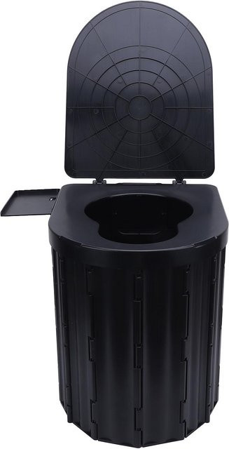 Faltbare Campingtoilette von Fishine in Schwarz mit großer Kapazität und 150 kg Tragfähigkeit - Bild 1