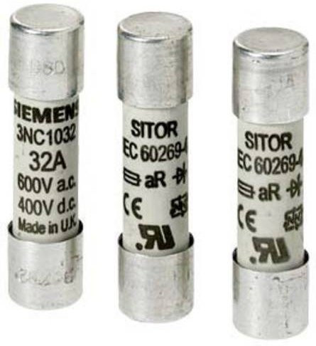 Siemens 3NC1404 Zylindersicherungseinsatz 4A 660V Silber 10 Stück - Bild 1